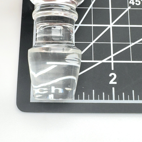 Vintage Decanter Stopper Solid Clear Glass Barware For 1” Mouth - Picture 5 of 5